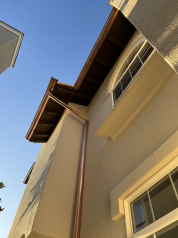 Premium copper gutter installation