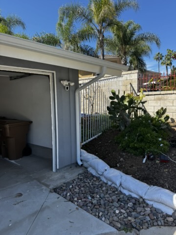 Proper downspout drainage system