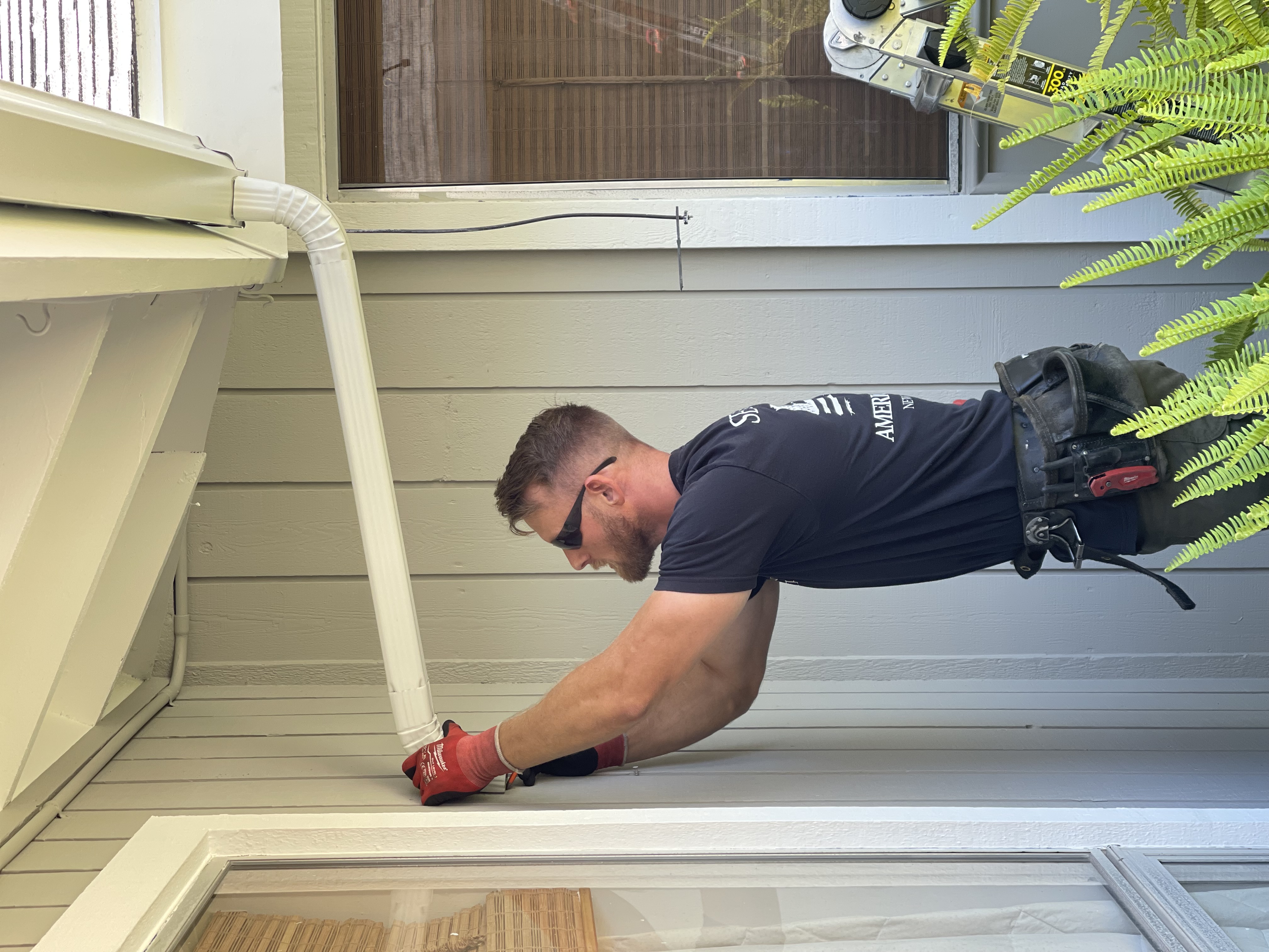 Downspout installation