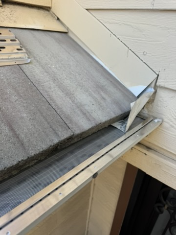 Micro-mesh gutter guard detail