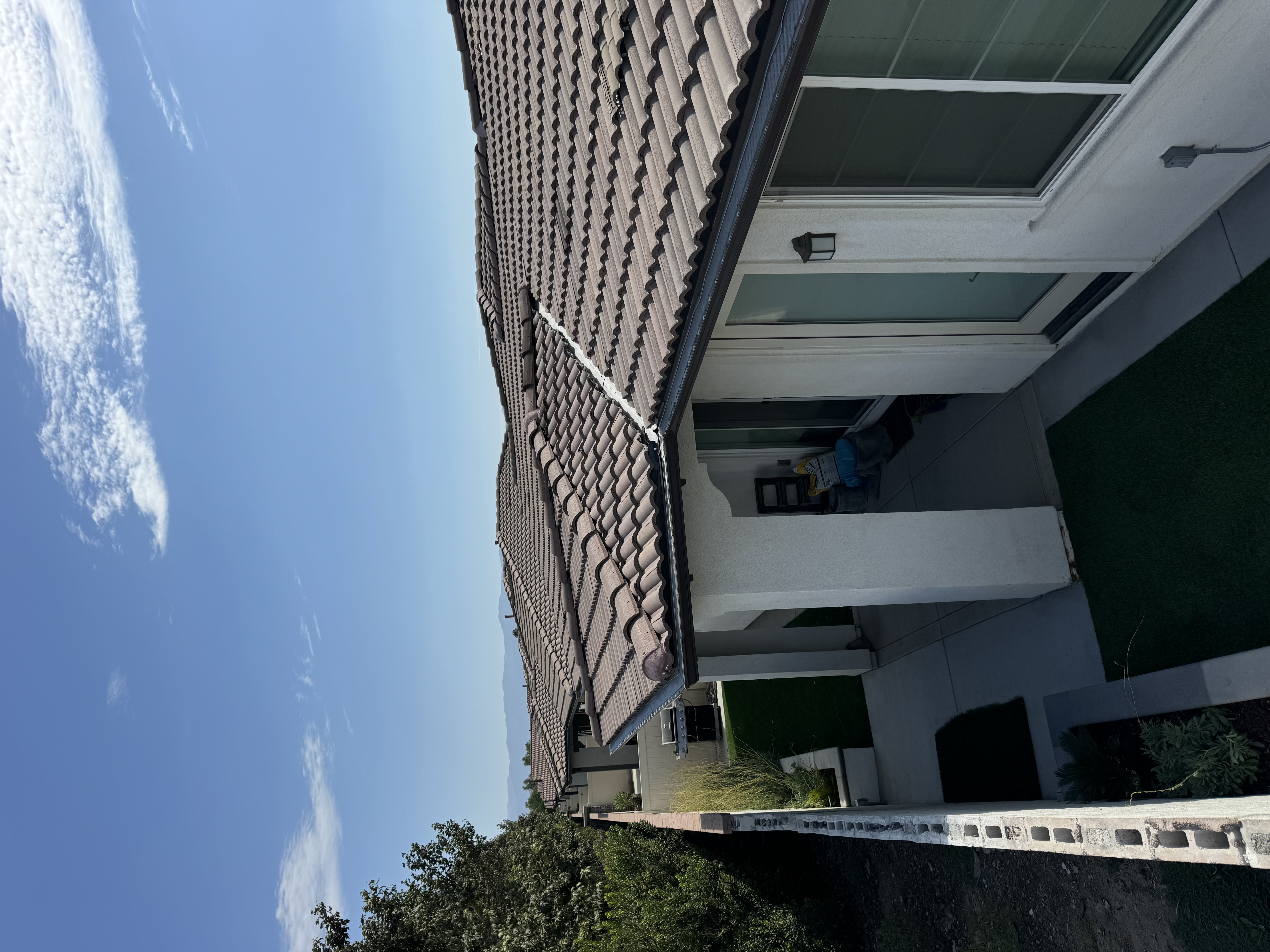 Completed concrete tile roof installation Orange County
